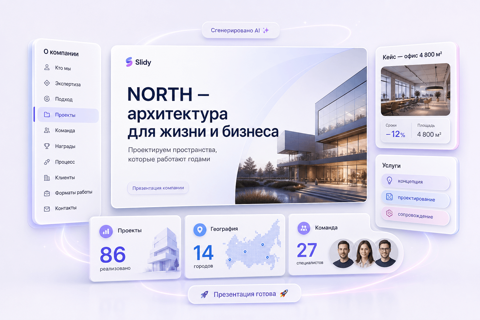 Продуктовый интерфейс Gamma: Презентация компании онлайн